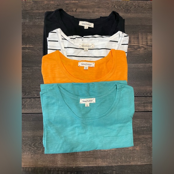 COPY - NEW SET OF 4 URBAN DICTION POCKET TSHIRTS LARGE SCOOP NECK - Picture 2 of 4